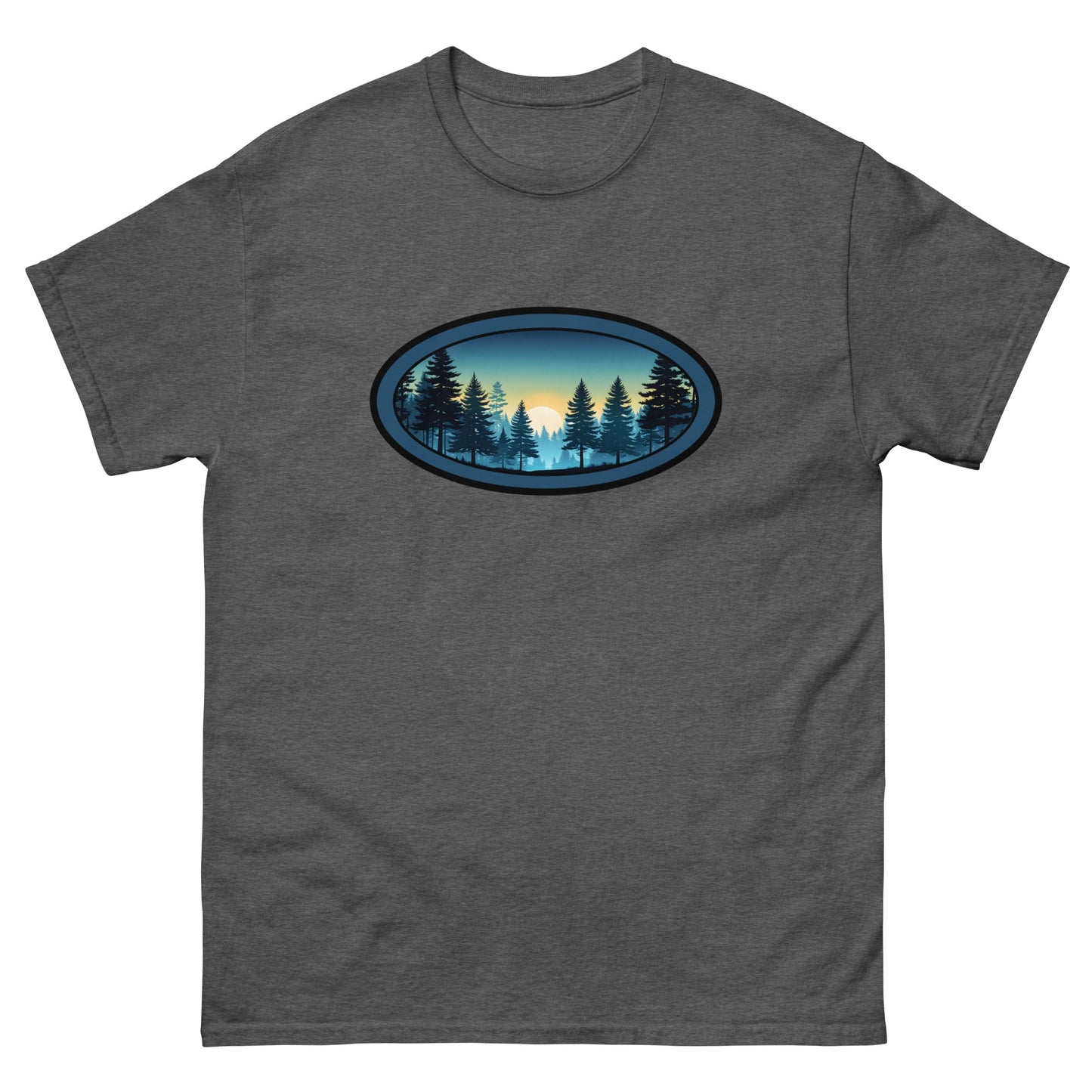 Sunset Forest Oval Men's Classic Tee - Men's Shirts - Discovery Co.