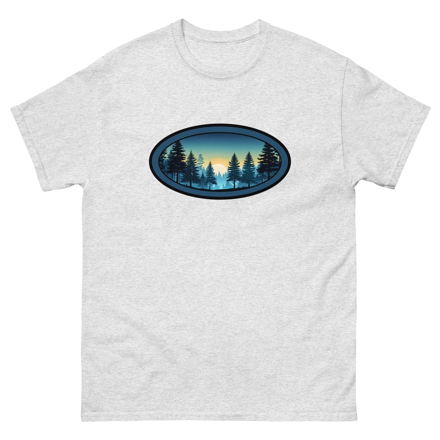 Sunset Forest Oval Men's Classic Tee - Men's Shirts - Discovery Co.