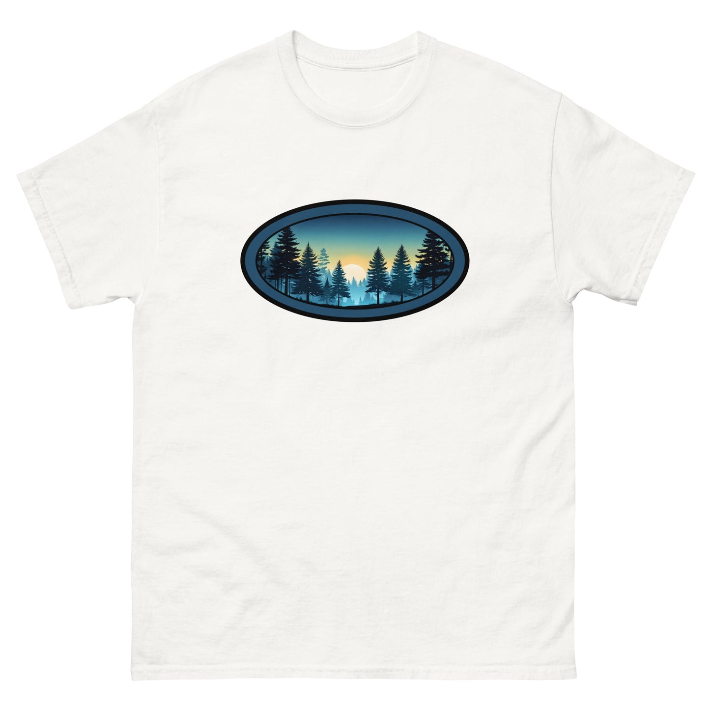 Sunset Forest Oval Men's Classic Tee - Men's Shirts - Discovery Co.