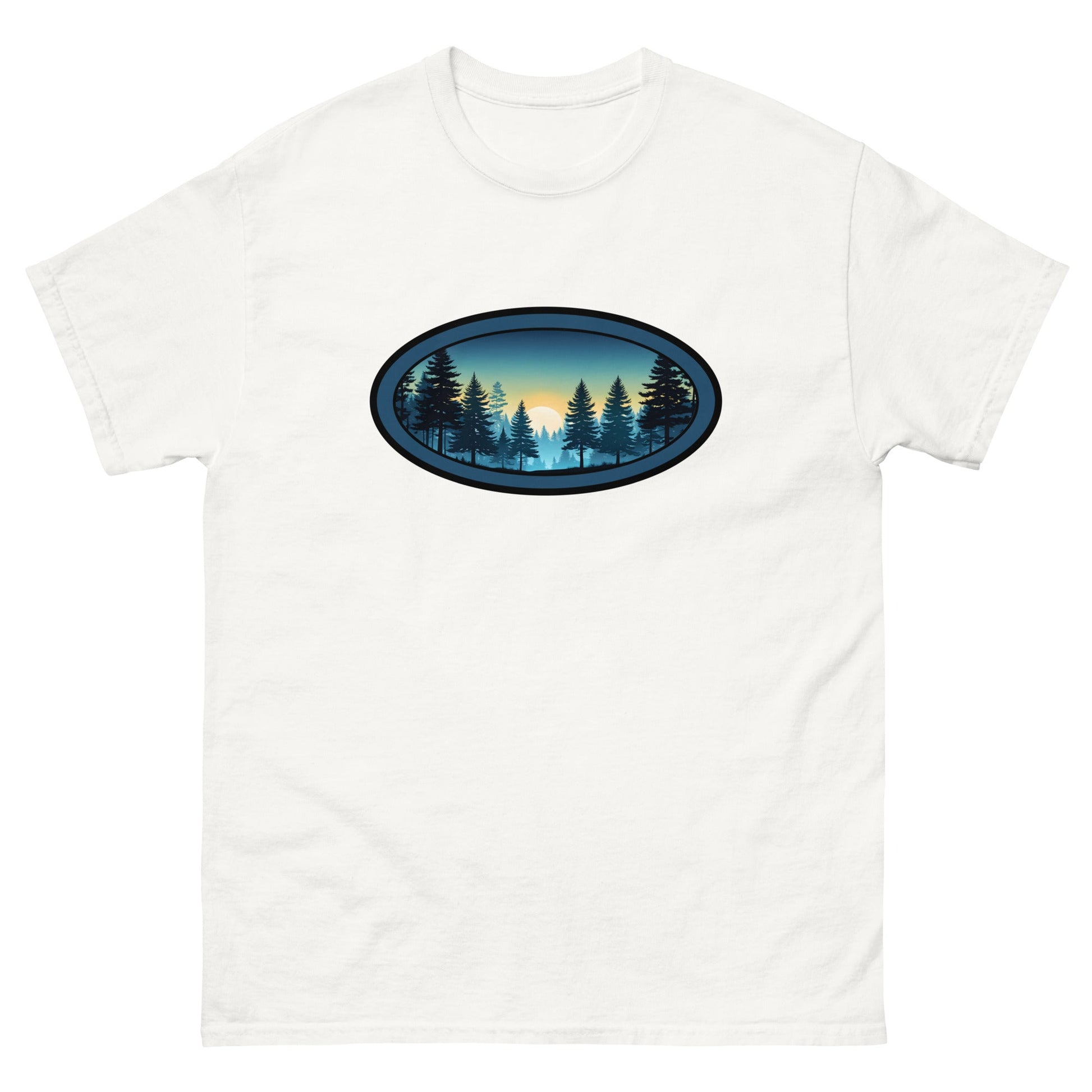 Sunset Forest Oval Men's Classic Tee - Men's Shirts - Discovery Co.