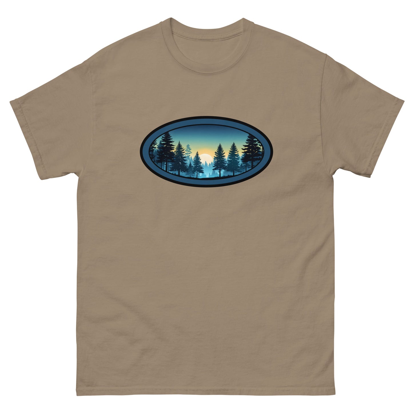 Sunset Forest Oval Men's Classic Tee - Men's Shirts - Discovery Co.