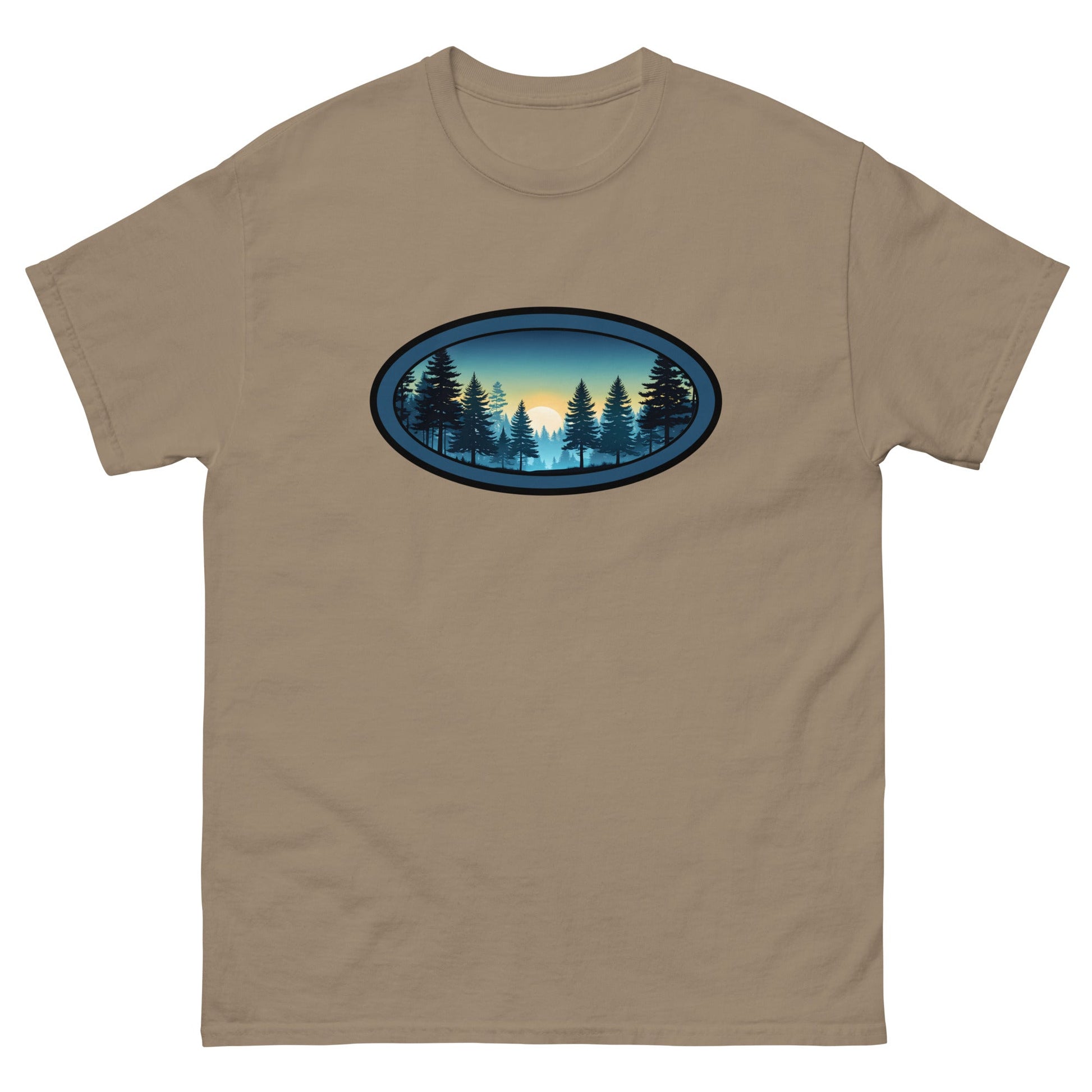 Sunset Forest Oval Men's Classic Tee - Men's Shirts - Discovery Co.