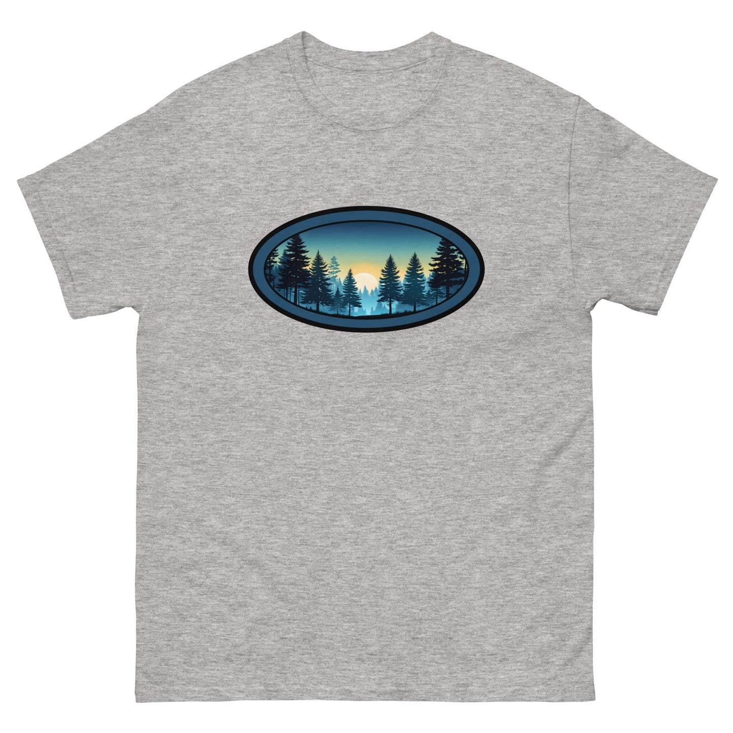 Sunset Forest Oval Men's Classic Tee - Men's Shirts - Discovery Co.