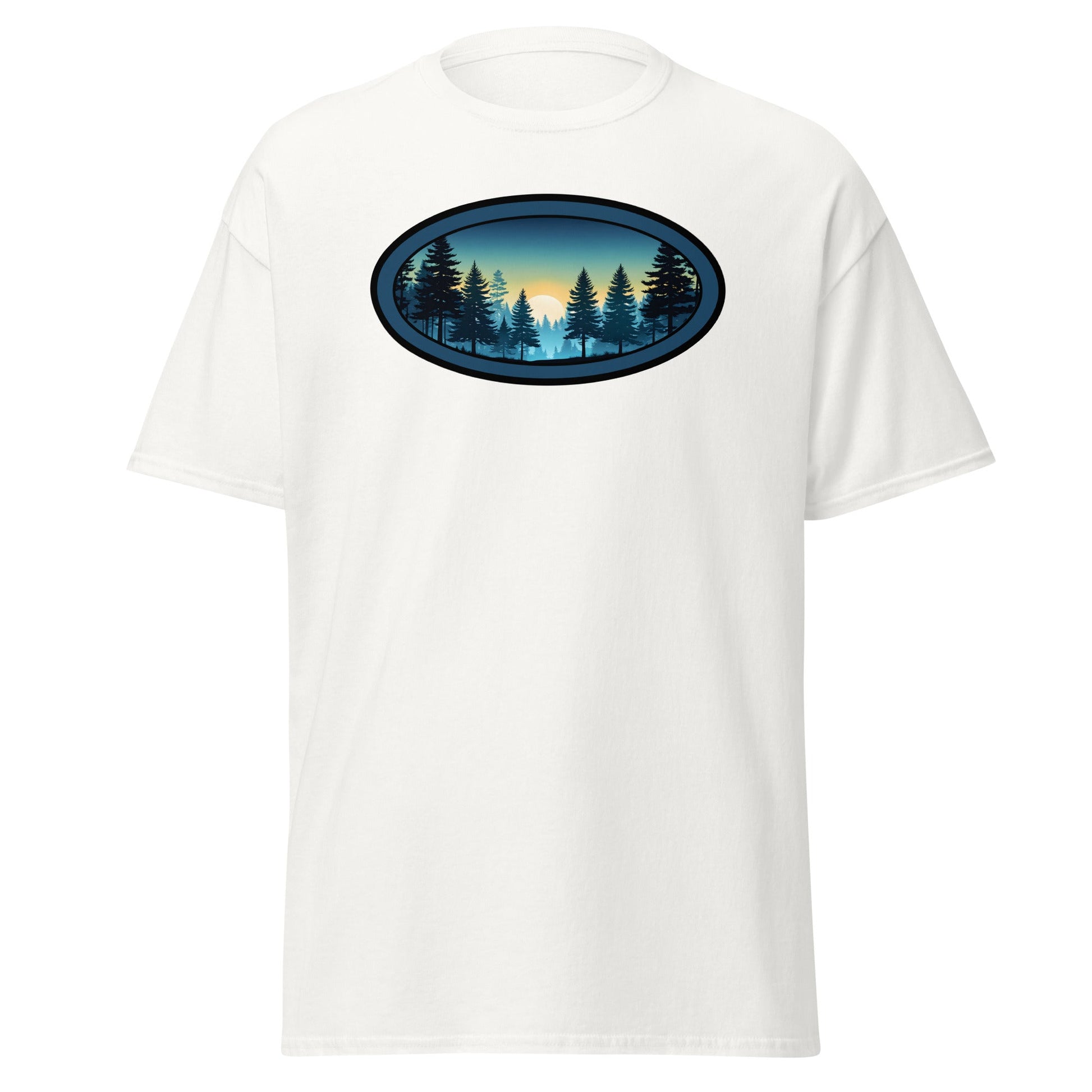 Sunset Forest Oval Men's (Unisex) Classic Tee - Men's Shirts - Discovery Co.