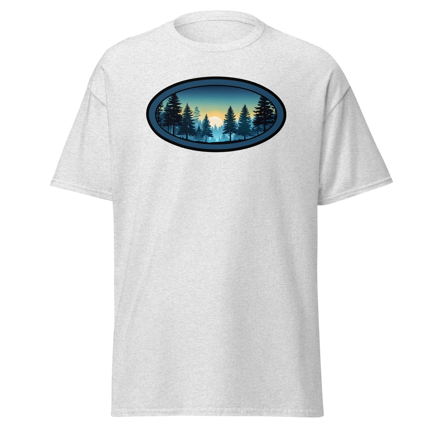 Sunset Forest Oval Men's (Unisex) Classic Tee - Men's Shirts - Discovery Co.