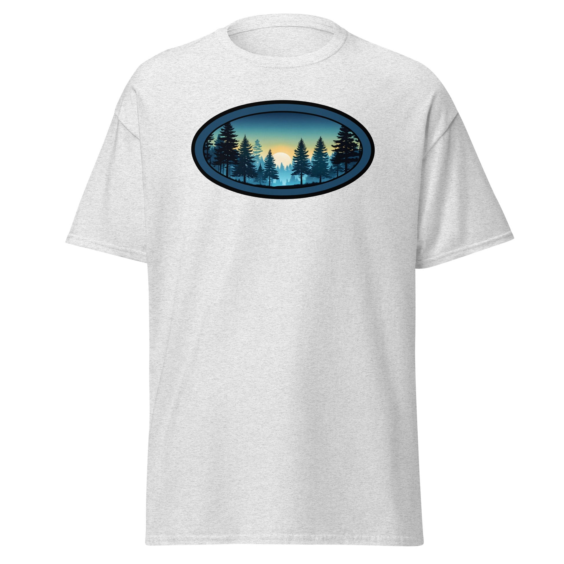 Sunset Forest Oval Men's (Unisex) Classic Tee - Men's Shirts - Discovery Co.