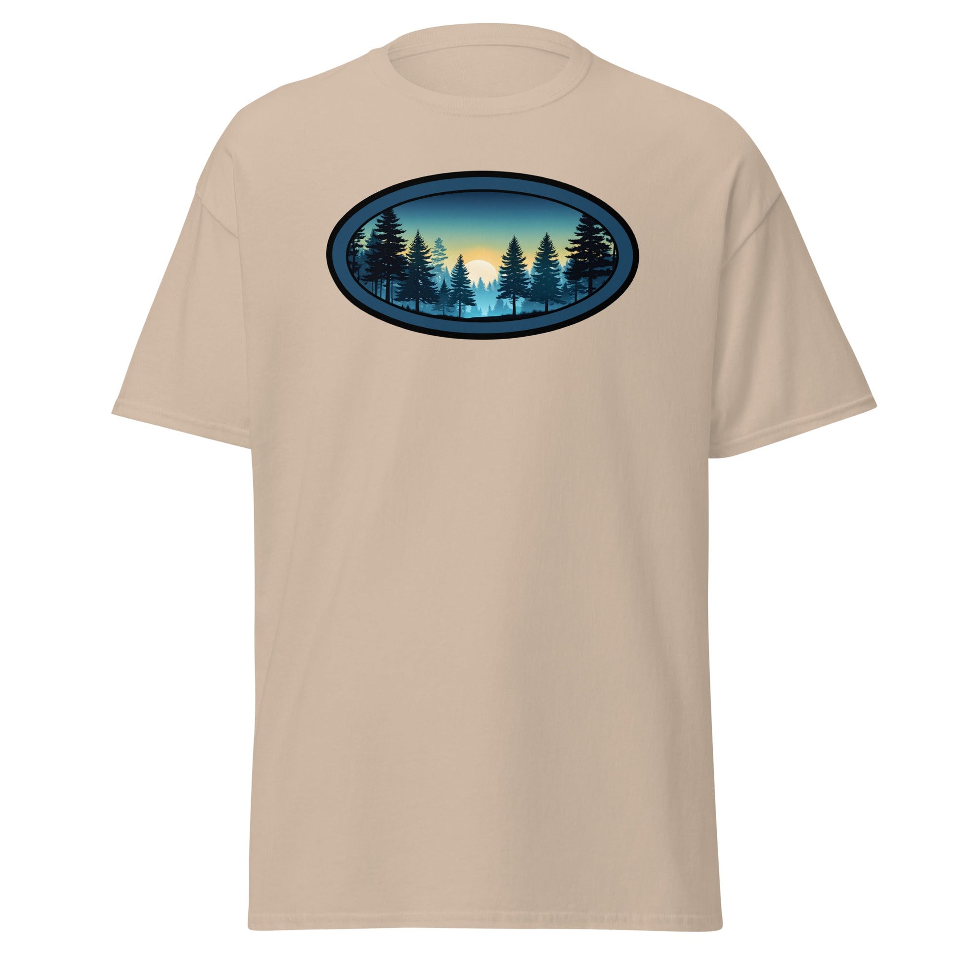 Sunset Forest Oval Men's (Unisex) Classic Tee - Men's Shirts - Discovery Co.