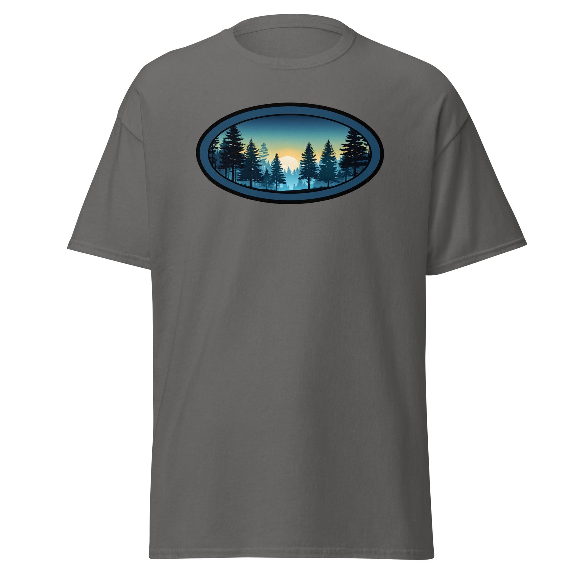 Sunset Forest Oval Men's (Unisex) Classic Tee - Men's Shirts - Discovery Co.