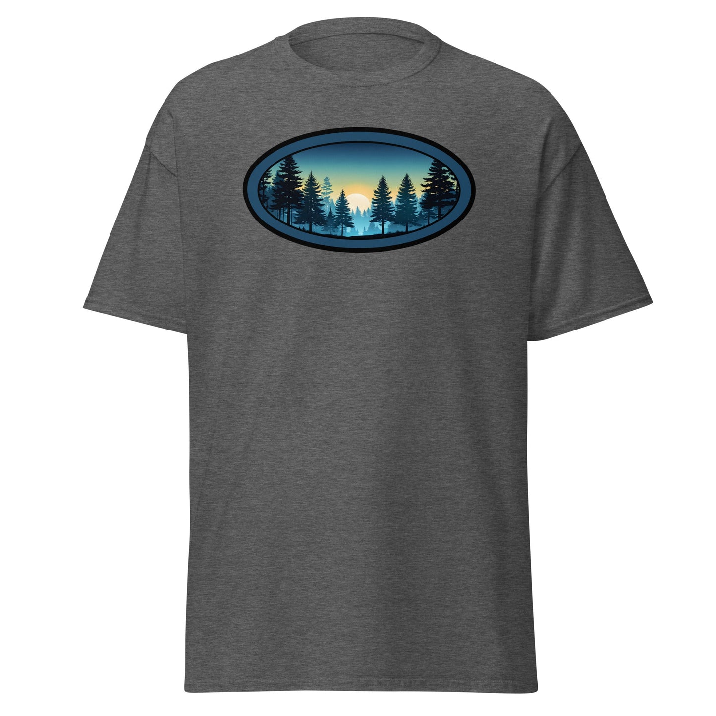 Sunset Forest Oval Men's (Unisex) Classic Tee - Men's Shirts - Discovery Co.