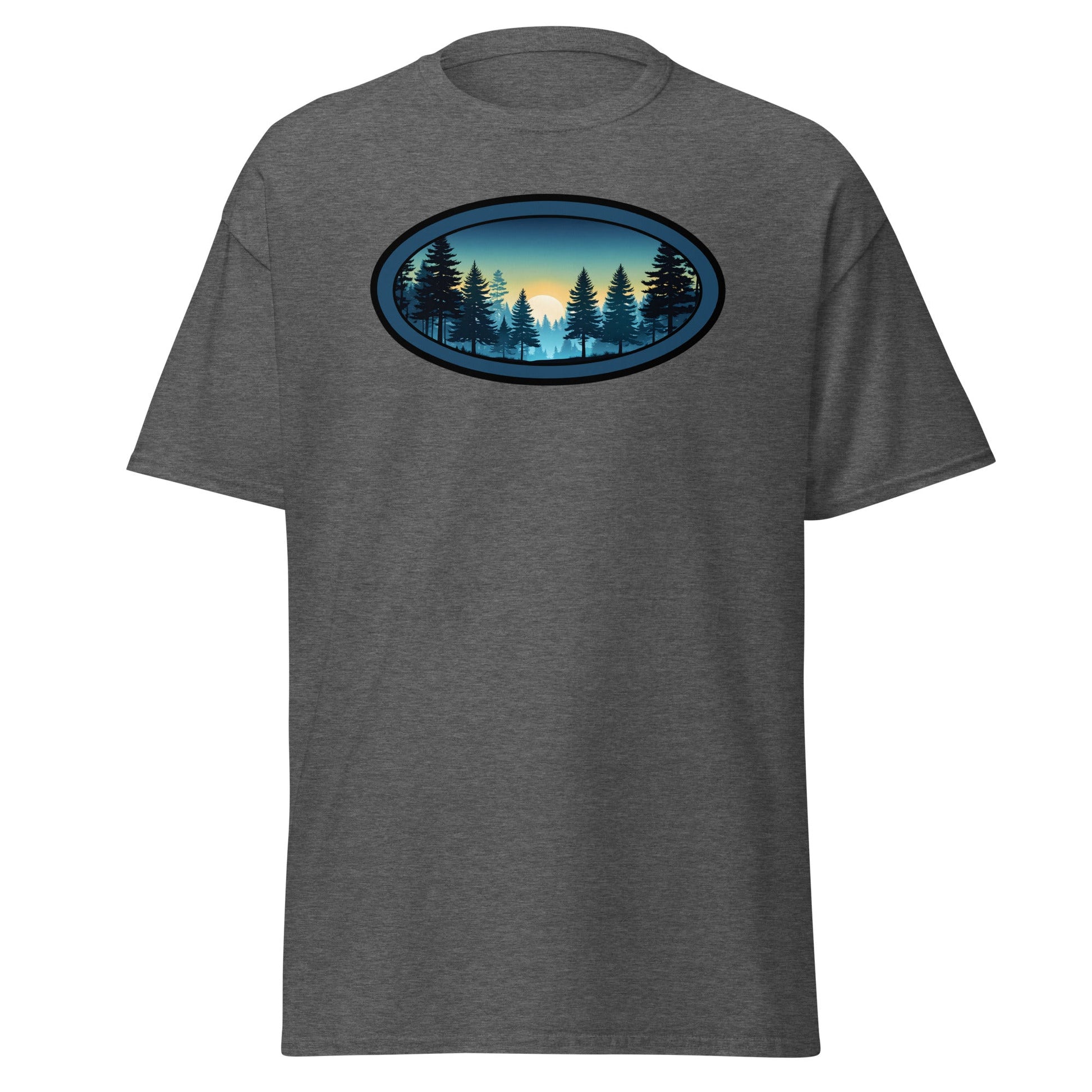 Sunset Forest Oval Men's (Unisex) Classic Tee - Men's Shirts - Discovery Co.