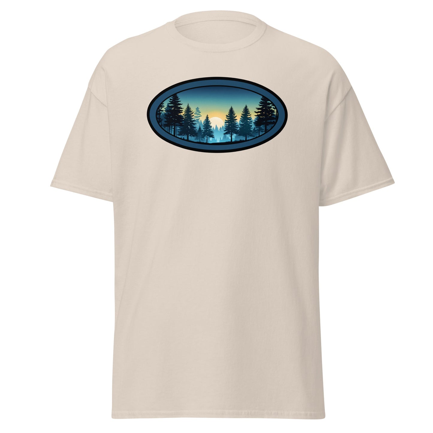 Sunset Forest Oval Women's (Unisex) Classic Tee - Women's Shirts - Discovery Co.