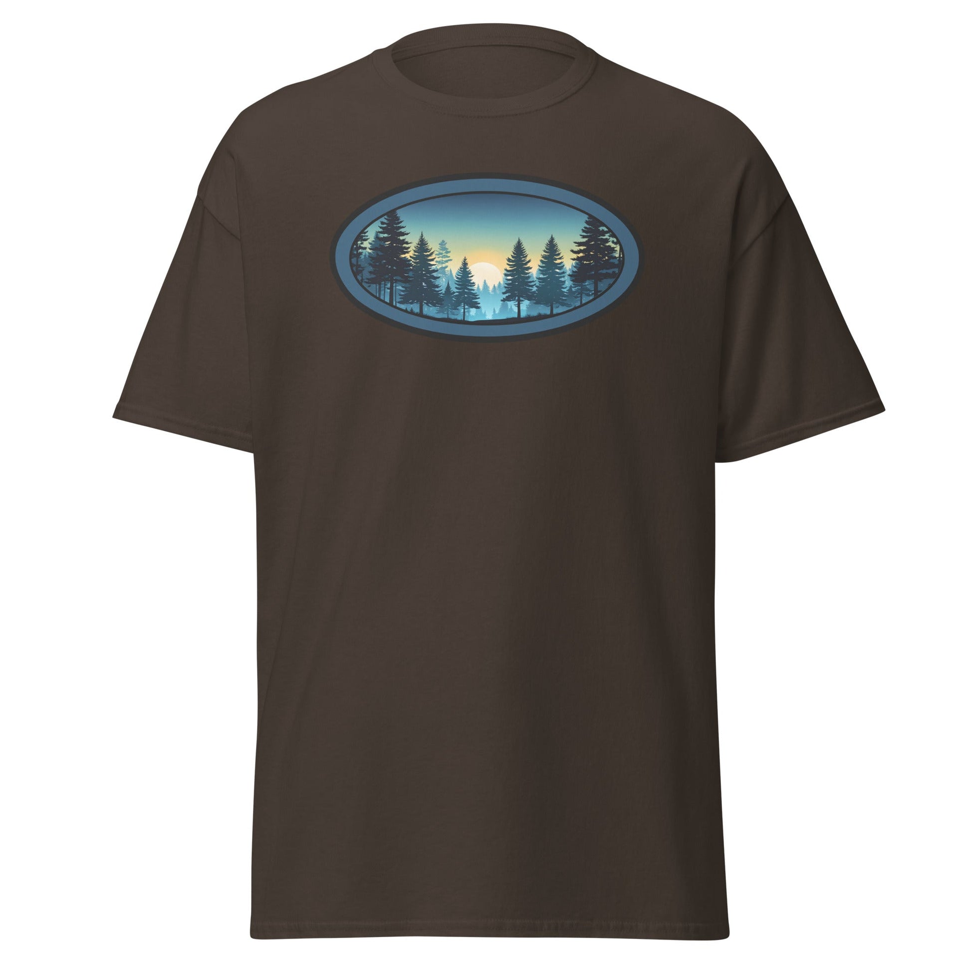 Sunset Forest Oval Women's (Unisex) Classic Tee - Women's Shirts - Discovery Co.