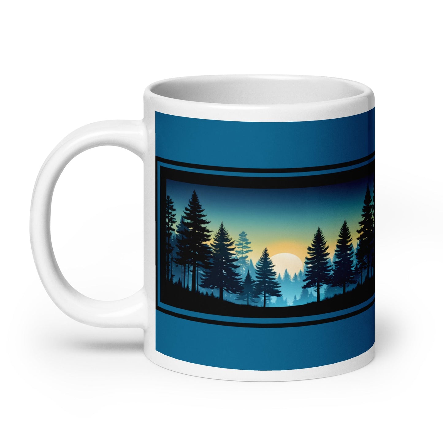 Sunset Forest White Glossy Mug (11 oz, 15 oz, 20 oz) - Mugs - Discovery Co.