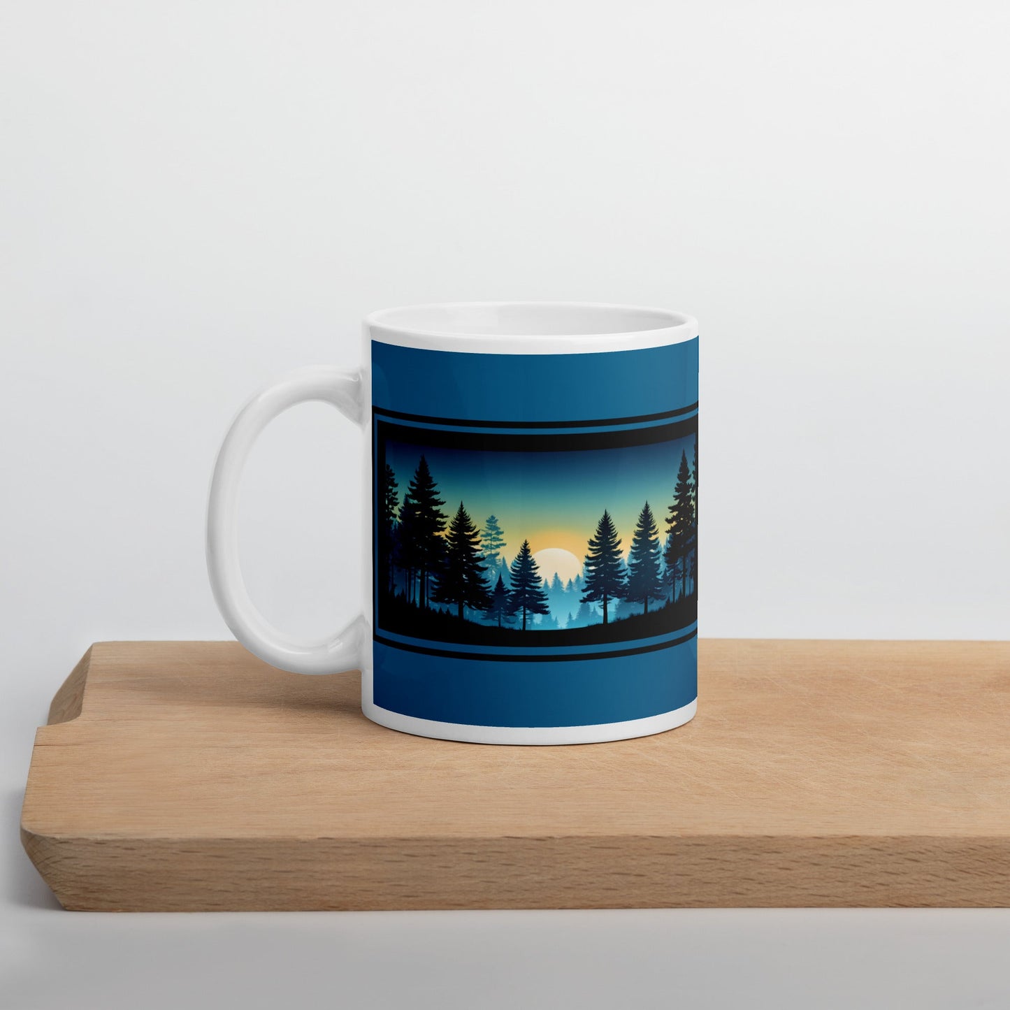 Sunset Forest White Glossy Mug (11 oz, 15 oz, 20 oz) - Mugs - Discovery Co.