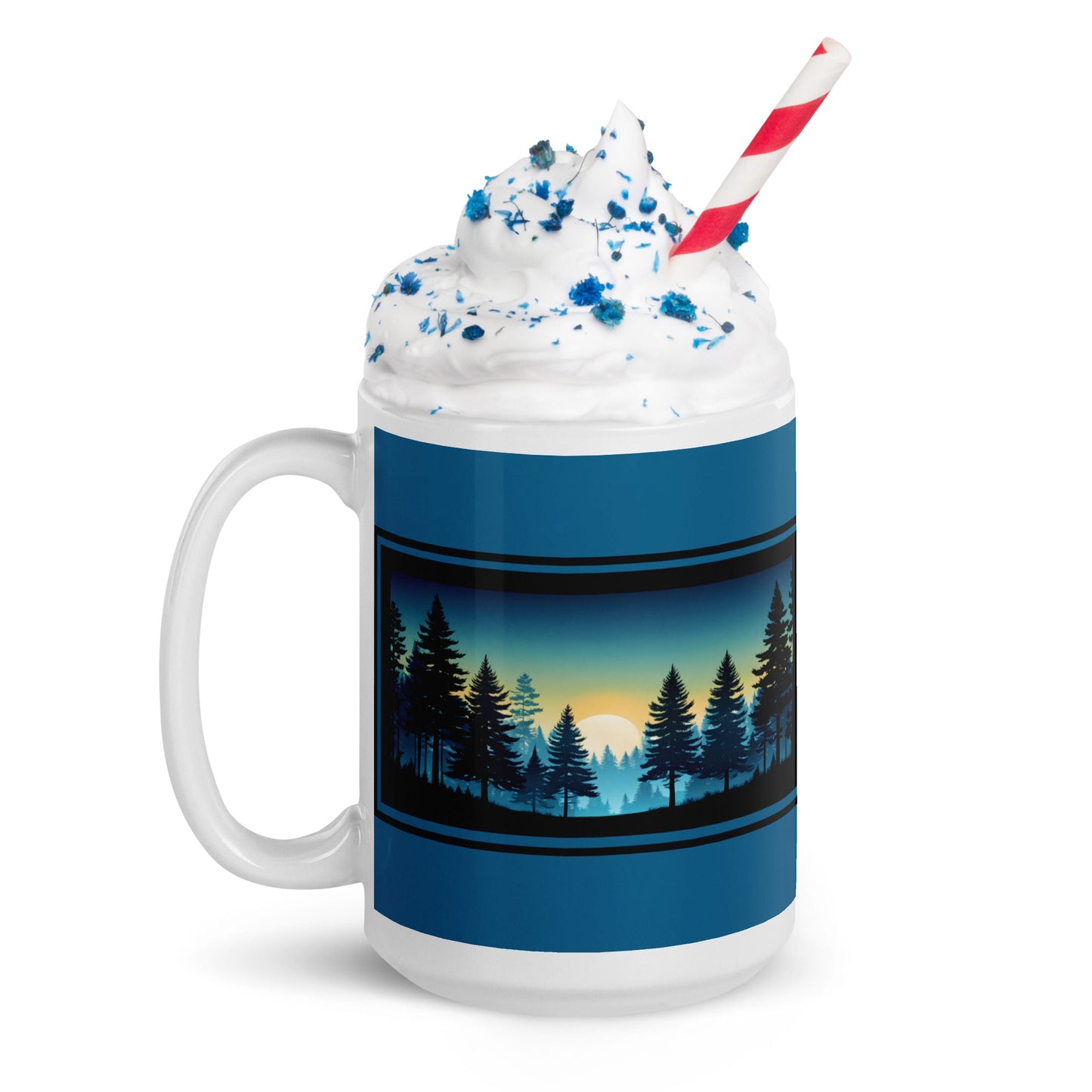 Sunset Forest White Glossy Mug (11 oz, 15 oz, 20 oz) - Mugs - Discovery Co.