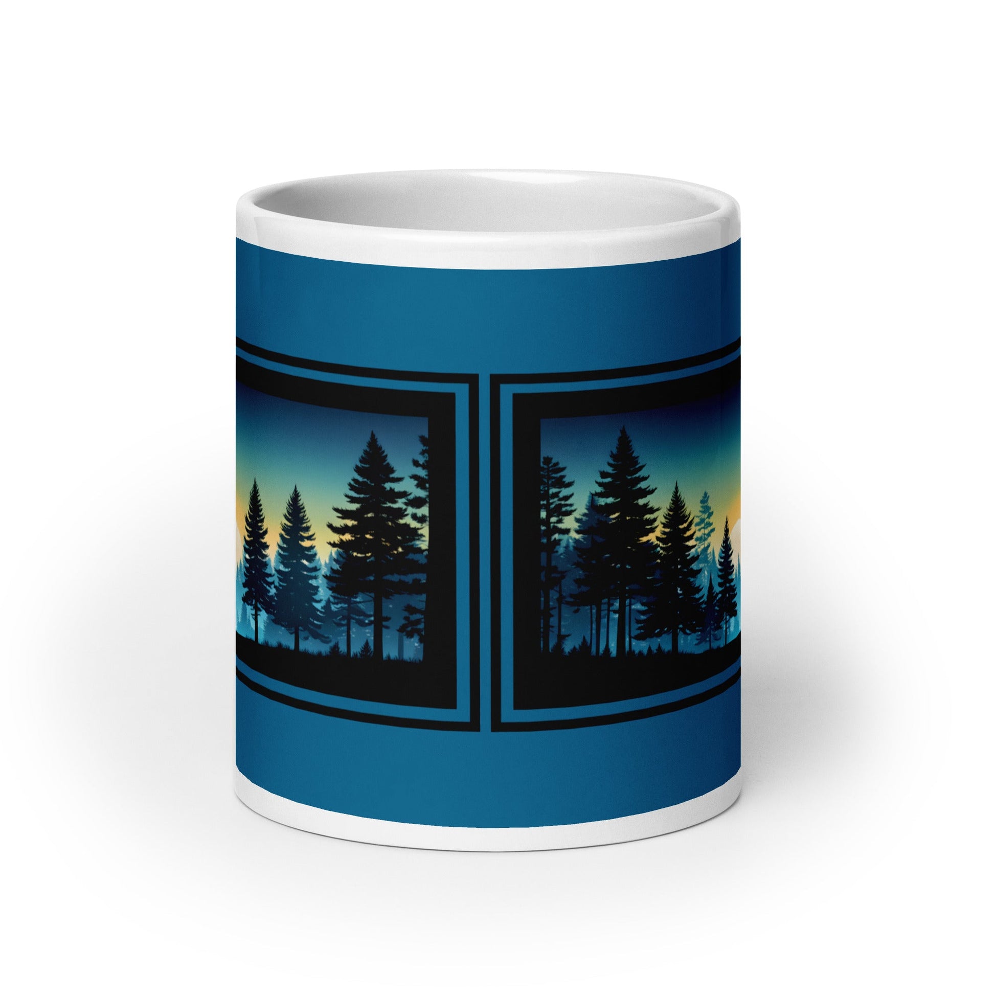 Sunset Forest White Glossy Mug (11 oz, 15 oz, 20 oz) - Mugs - Discovery Co.