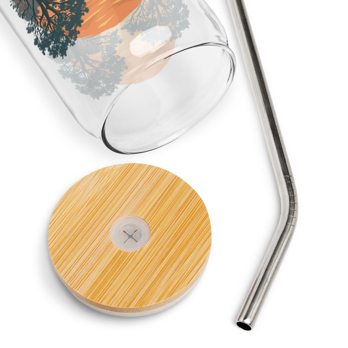 Sunset Heron Can - Shaped Glass - Can - Shaped Glass - Discovery Co.