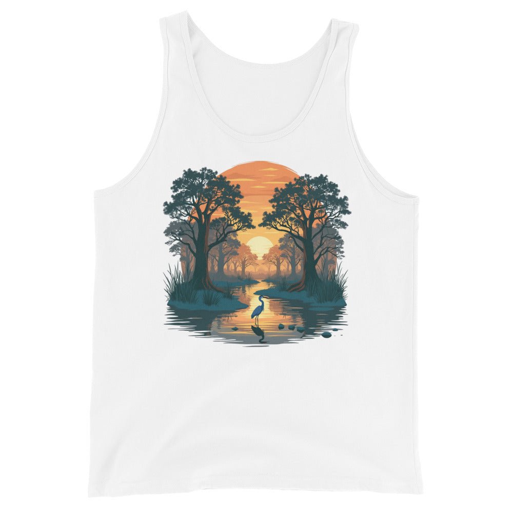 Sunset Heron Men's Tank Top - Men's Shirts - Discovery Co.
