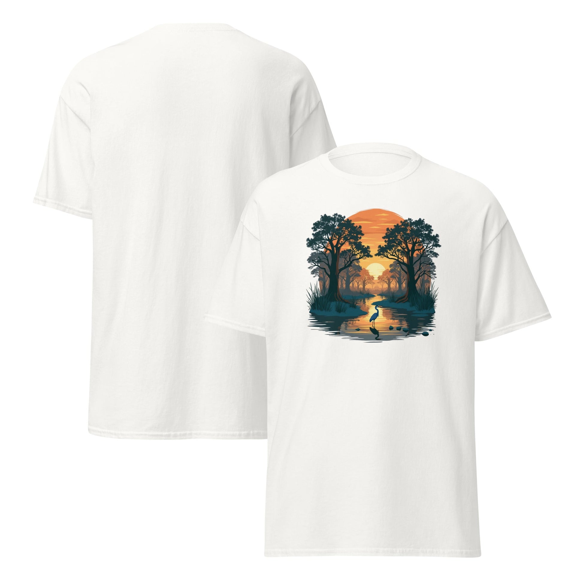 Sunset Heron Men's (Unisex) Classic Tee - Men's Shirts - Discovery Co.