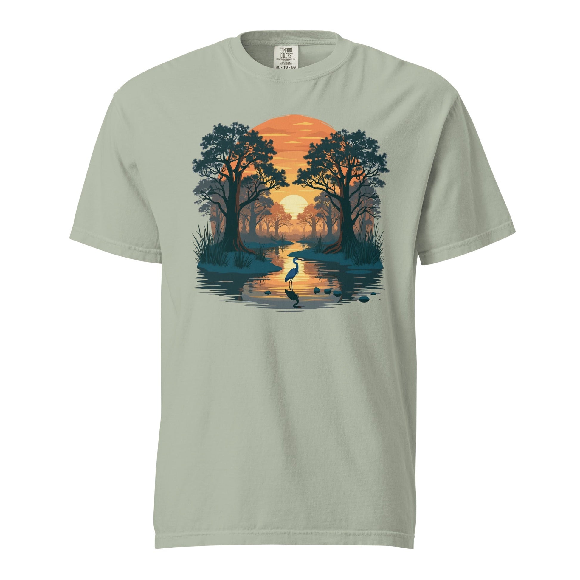 Sunset Heron Men's (Unisex) Premium Tee - Men's Shirts - Discovery Co.