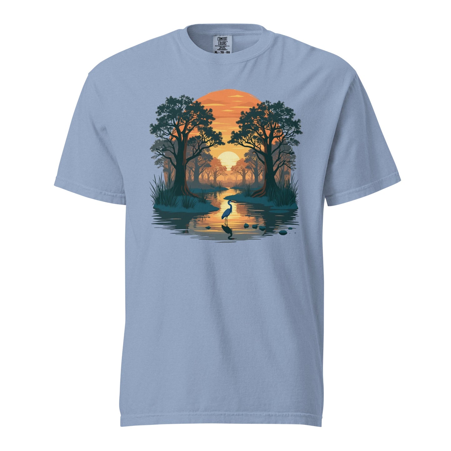 Sunset Heron Men's (Unisex) Premium Tee - Men's Shirts - Discovery Co.