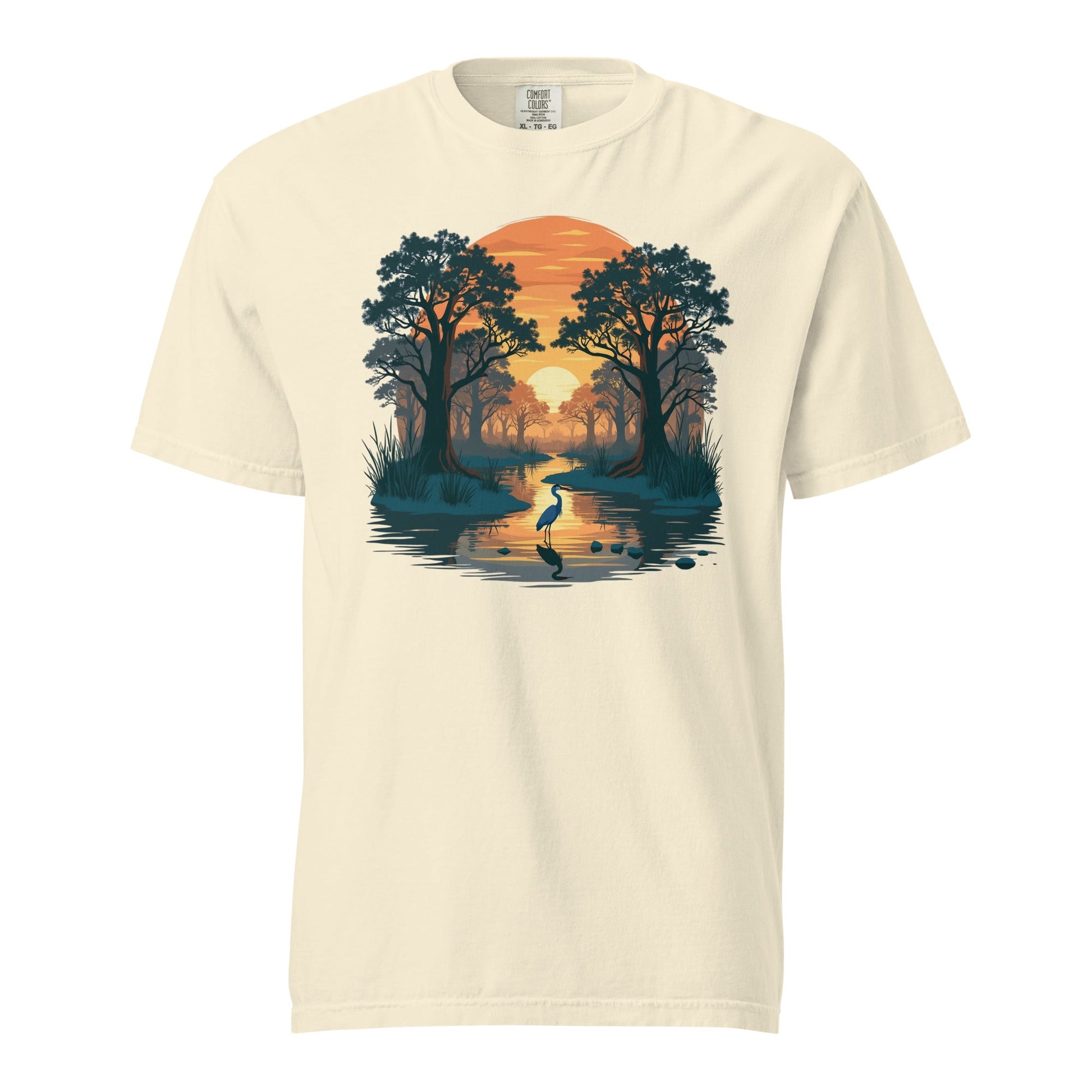 Sunset Heron Men's (Unisex) Premium Tee - Men's Shirts - Discovery Co.