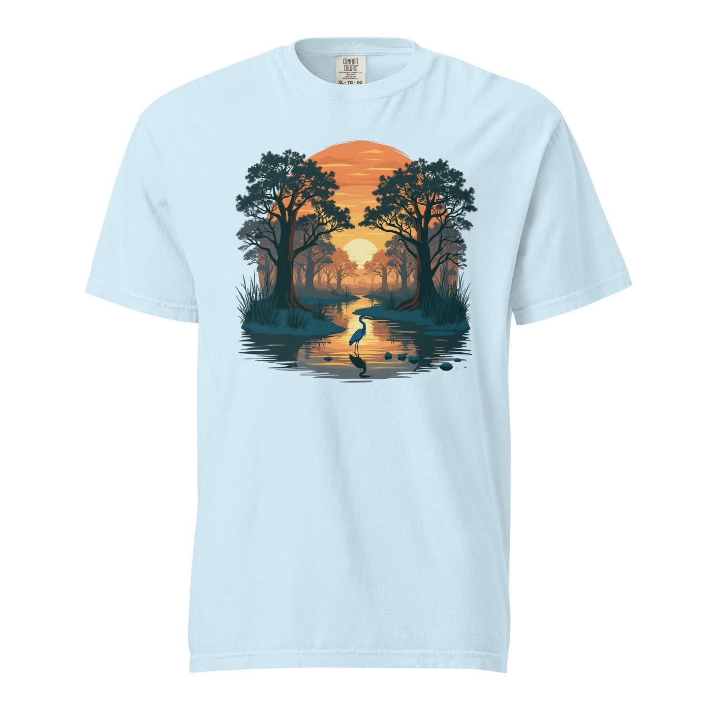 Sunset Heron Men's (Unisex) Premium Tee - Men's Shirts - Discovery Co.