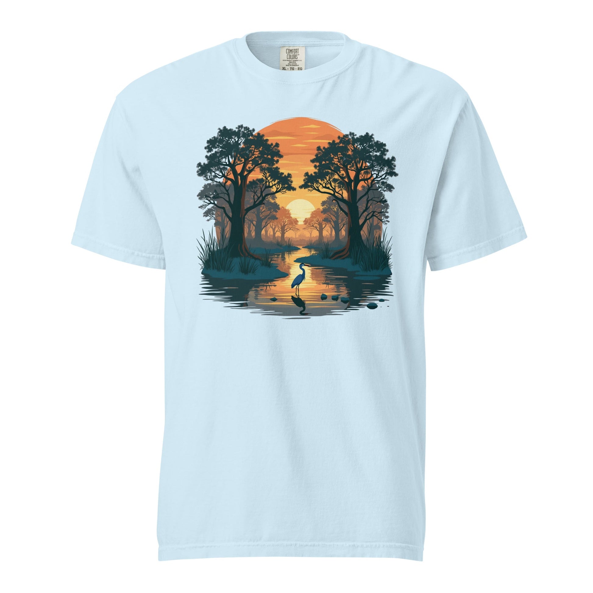 Sunset Heron Men's (Unisex) Premium Tee - Men's Shirts - Discovery Co.
