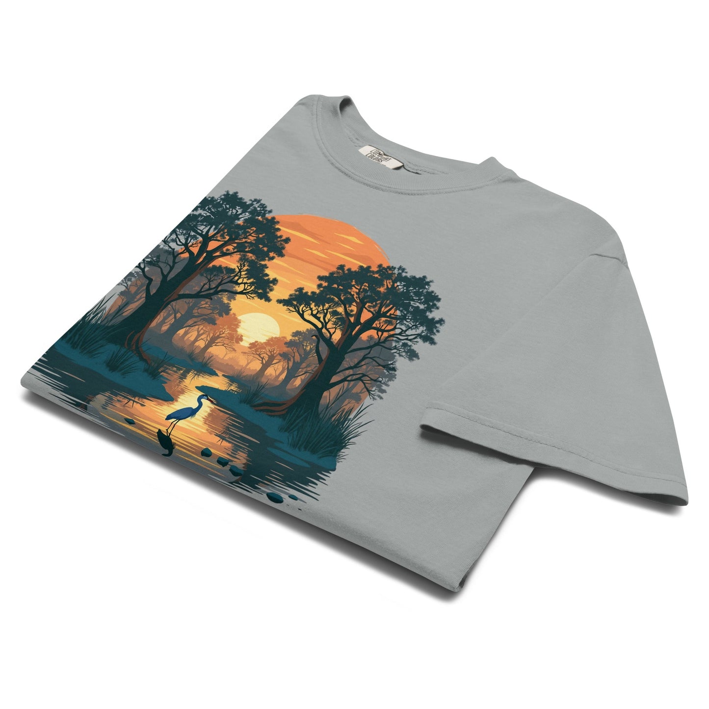 Sunset Heron Men's (Unisex) Premium Tee - Men's Shirts - Discovery Co.