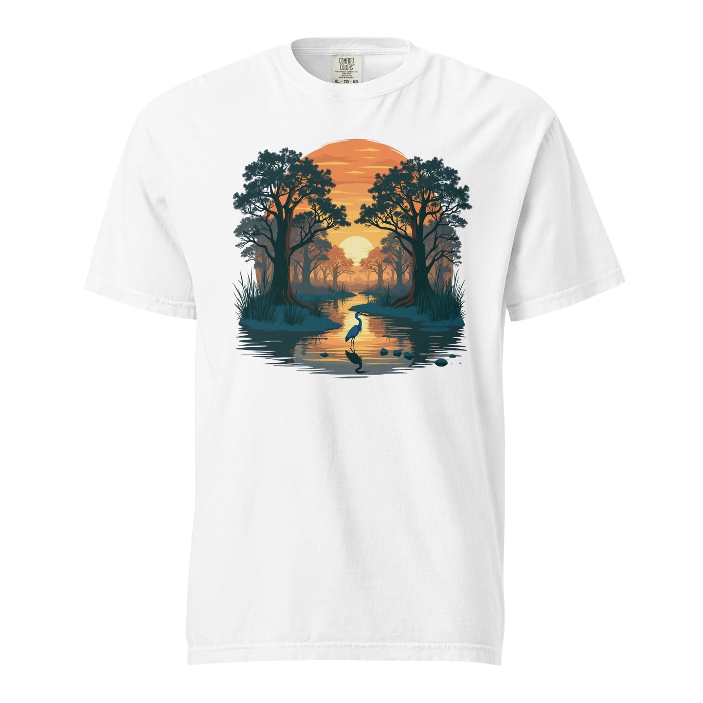 Sunset Heron Men's (Unisex) Premium Tee - Men's Shirts - Discovery Co.