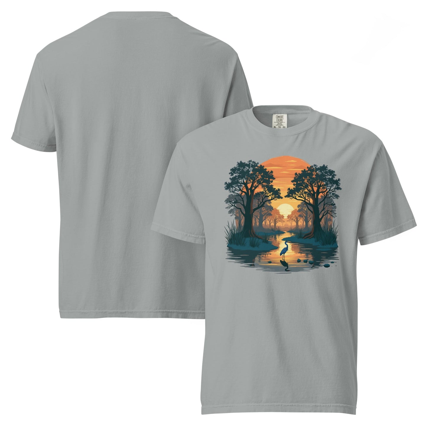 Sunset Heron Men's (Unisex) Premium Tee - Men's Shirts - Discovery Co.