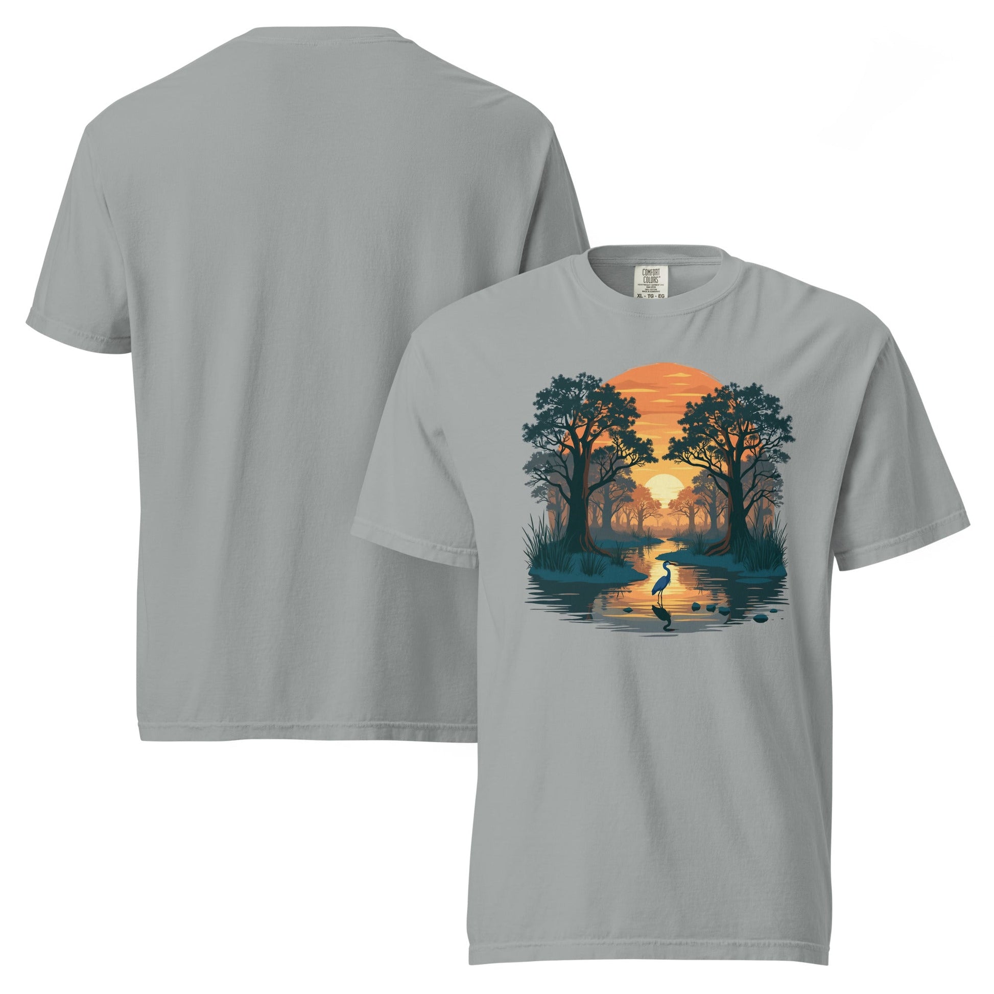 Sunset Heron Men's (Unisex) Premium Tee - Men's Shirts - Discovery Co.