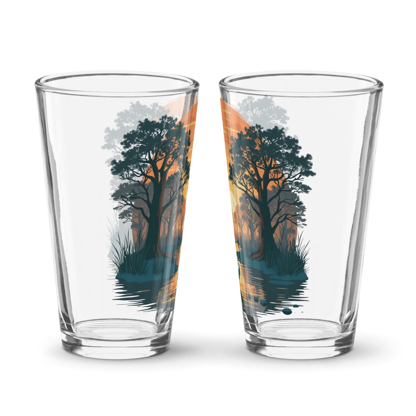 Sunset Heron Pint Glass - Beer Glass - Discovery Co.