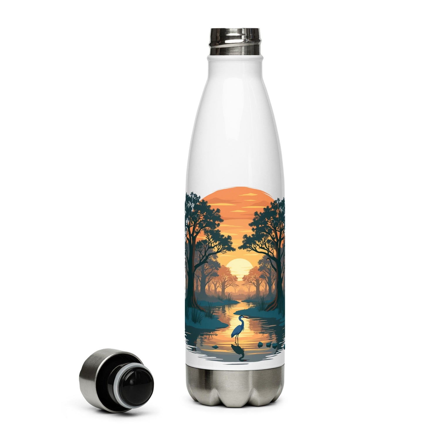 Sunset Heron Stainless Steel Water Bottle - Stainless Steel Water Bottle - Discovery Co.