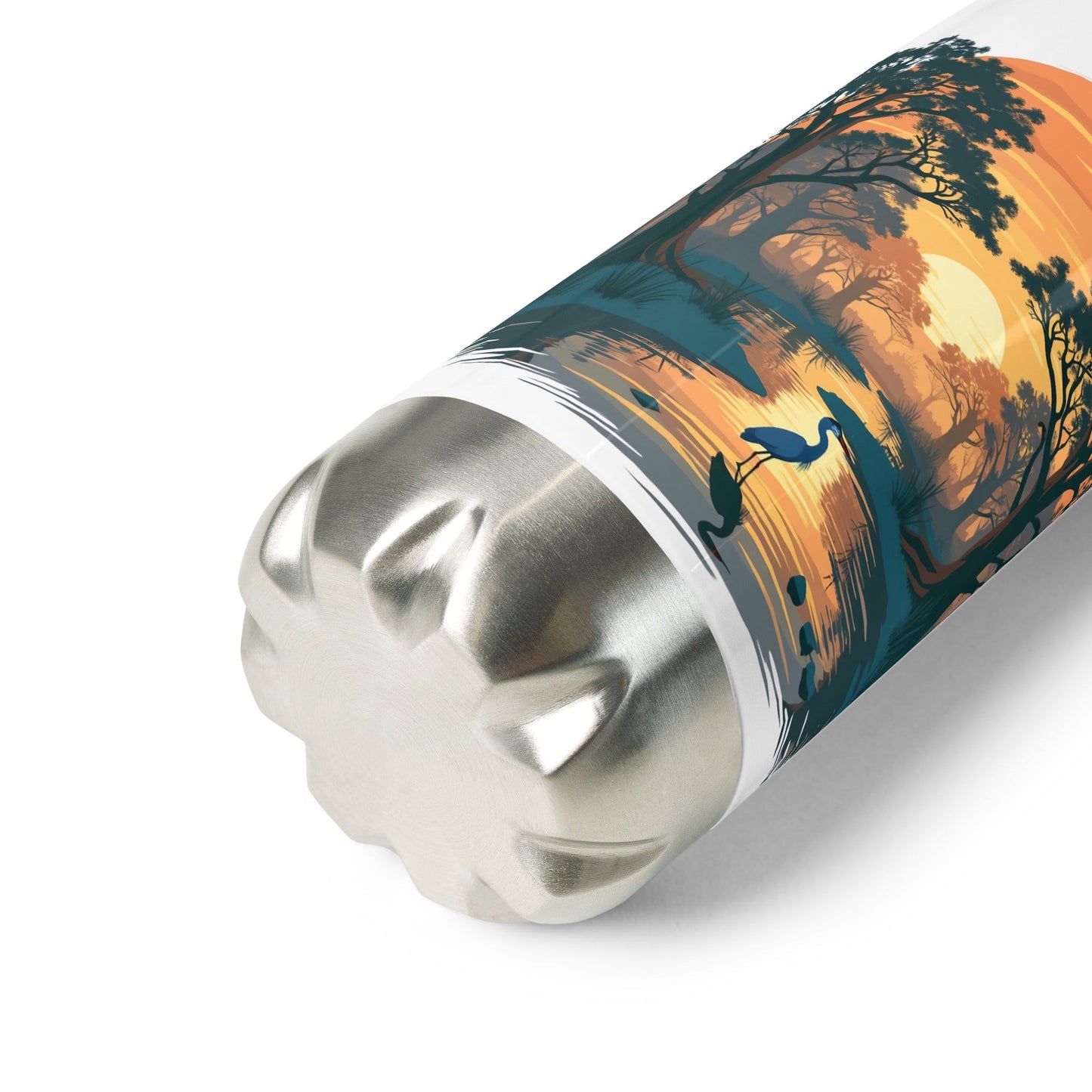 Sunset Heron Stainless Steel Water Bottle - Stainless Steel Water Bottle - Discovery Co.