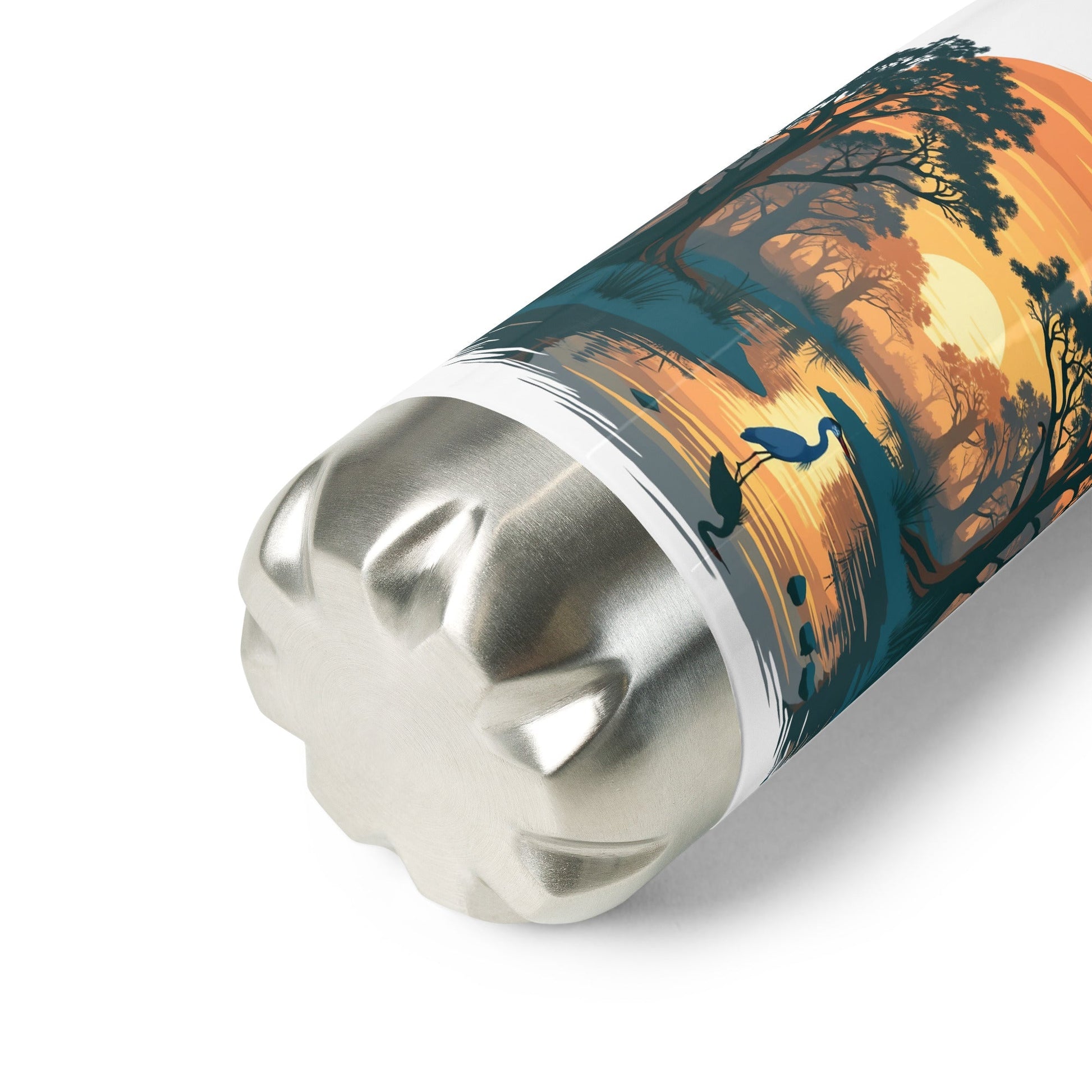 Sunset Heron Stainless Steel Water Bottle - Stainless Steel Water Bottle - Discovery Co.