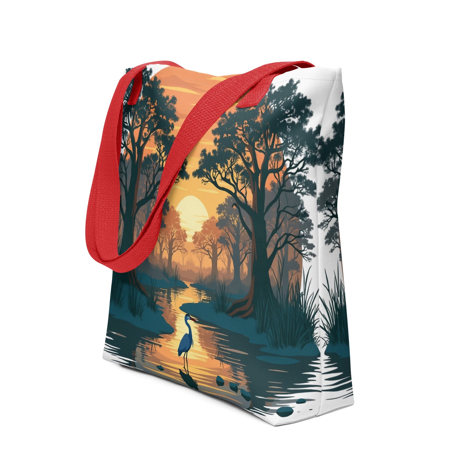 Sunset Heron Tote Bag - Tote Bags - Discovery Co.