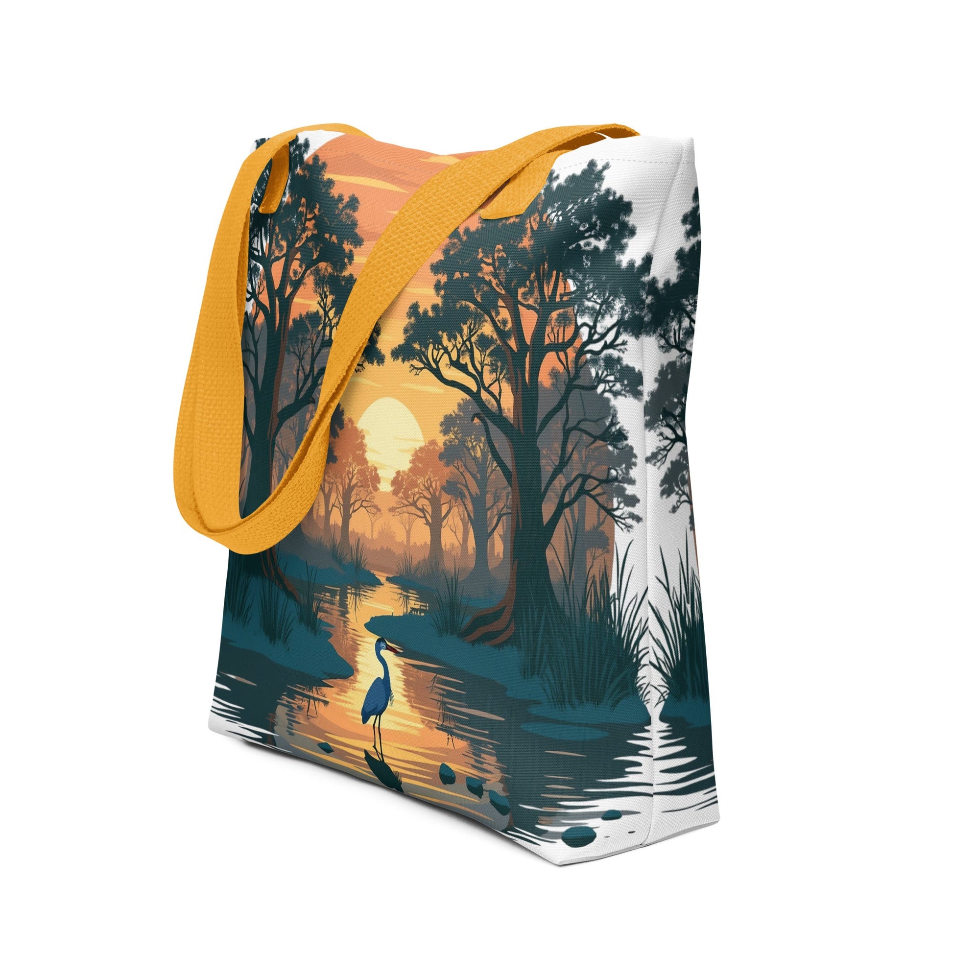 Sunset Heron Tote Bag - Tote Bags - Discovery Co.