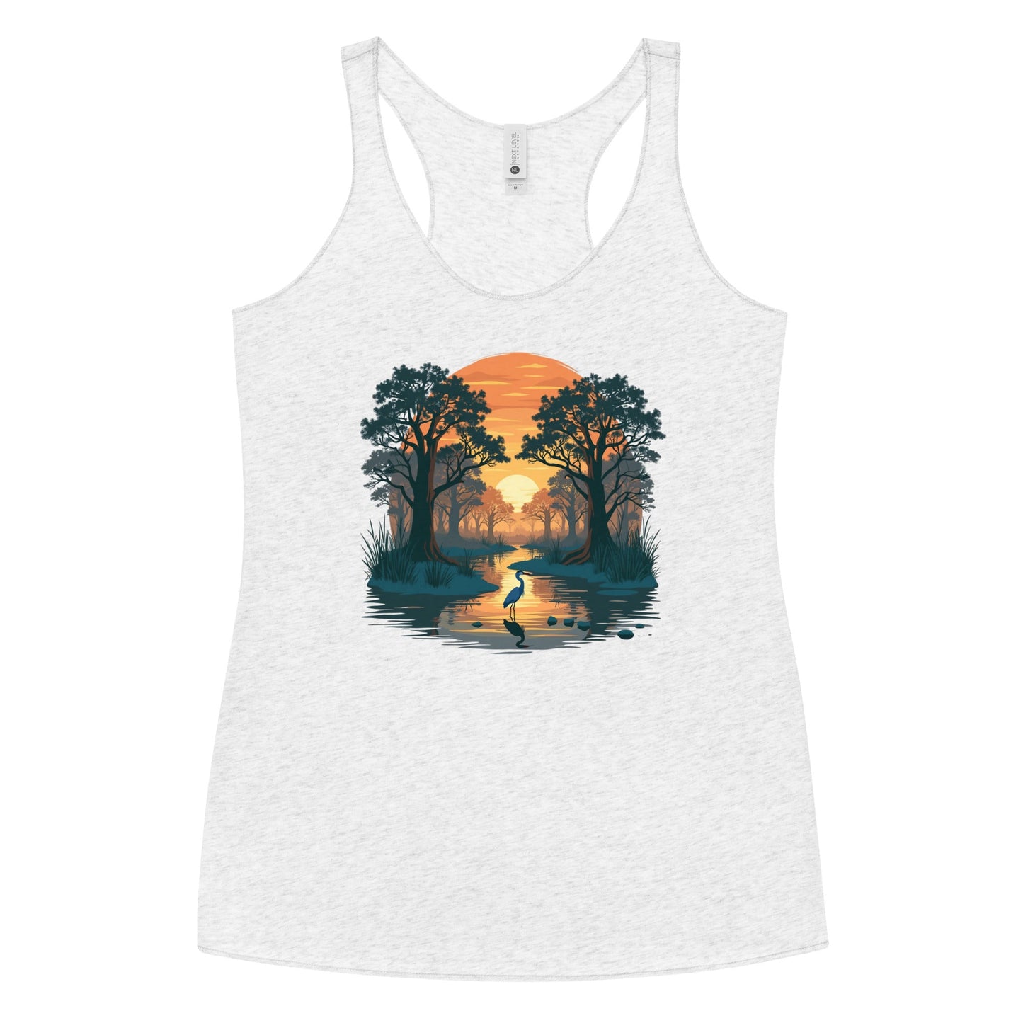 Sunset Heron Women's Racerback Tank - Women's Shirts - Discovery Co.