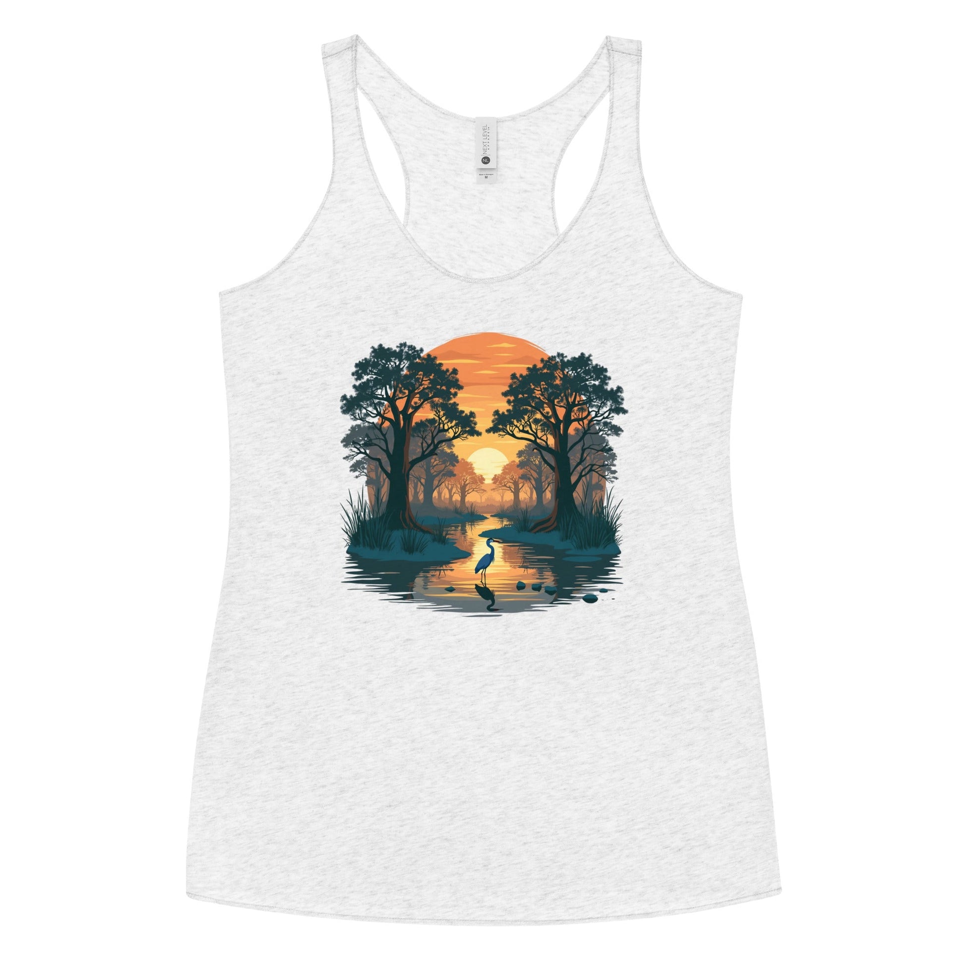 Sunset Heron Women's Racerback Tank - Women's Shirts - Discovery Co.