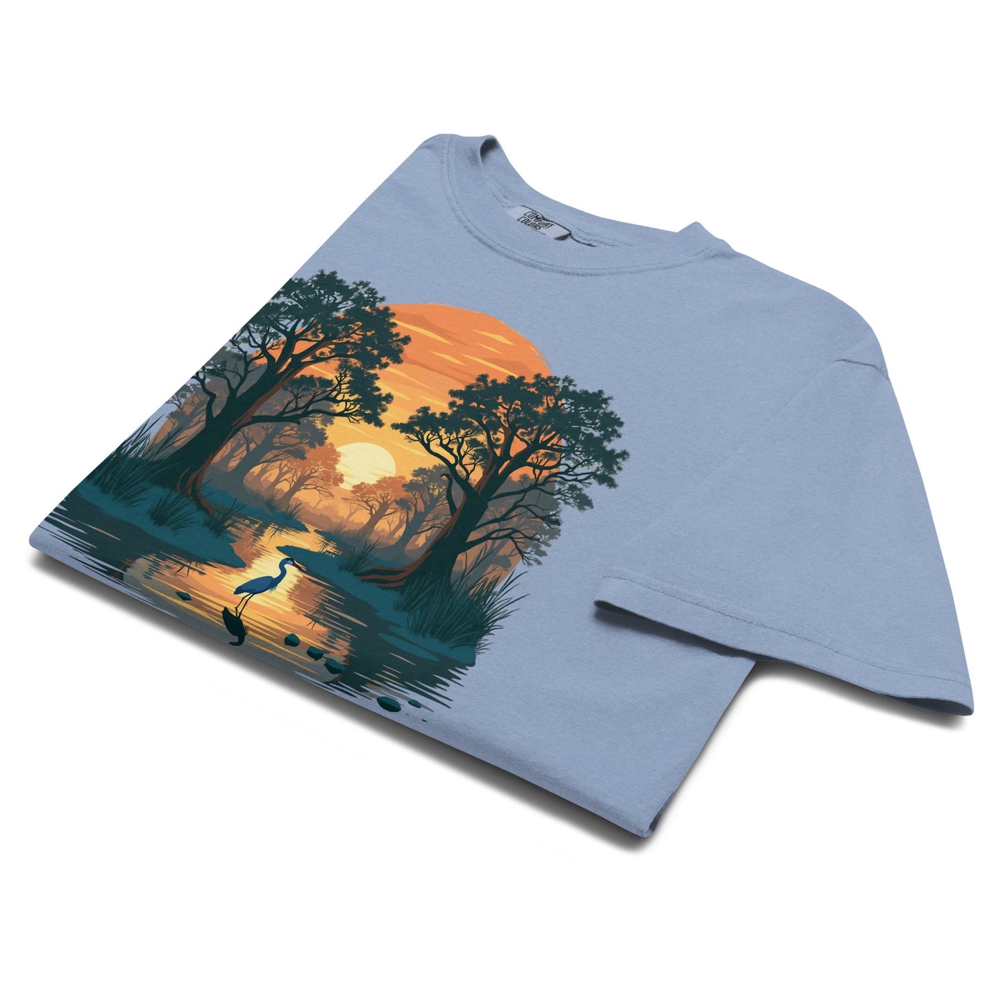 Sunset Heron Women's (Unisex) Premium Tee - Women's Shirts - Discovery Co.