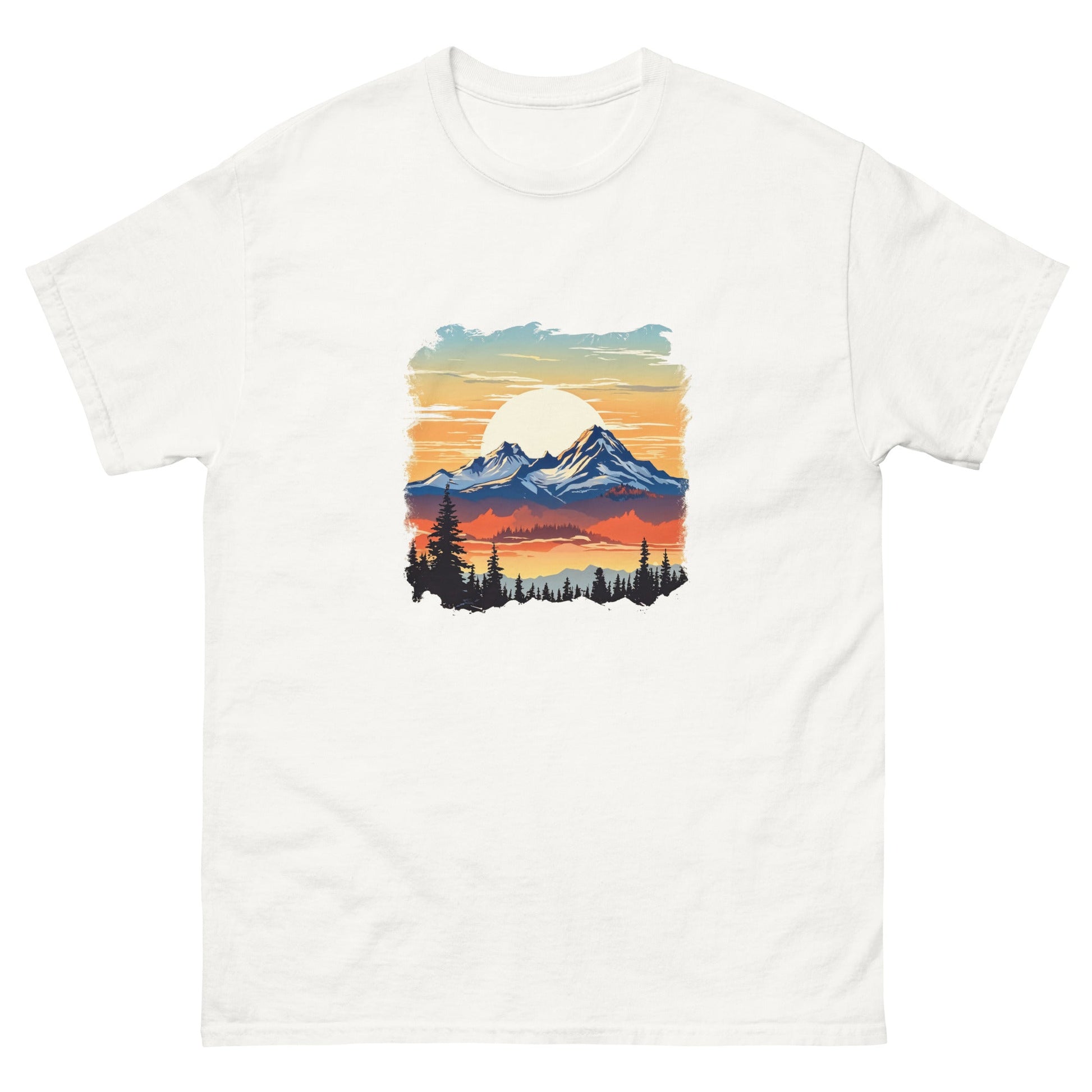 Sunset Mountains Men's Classic Tee - Men's Shirts - Discovery Co.