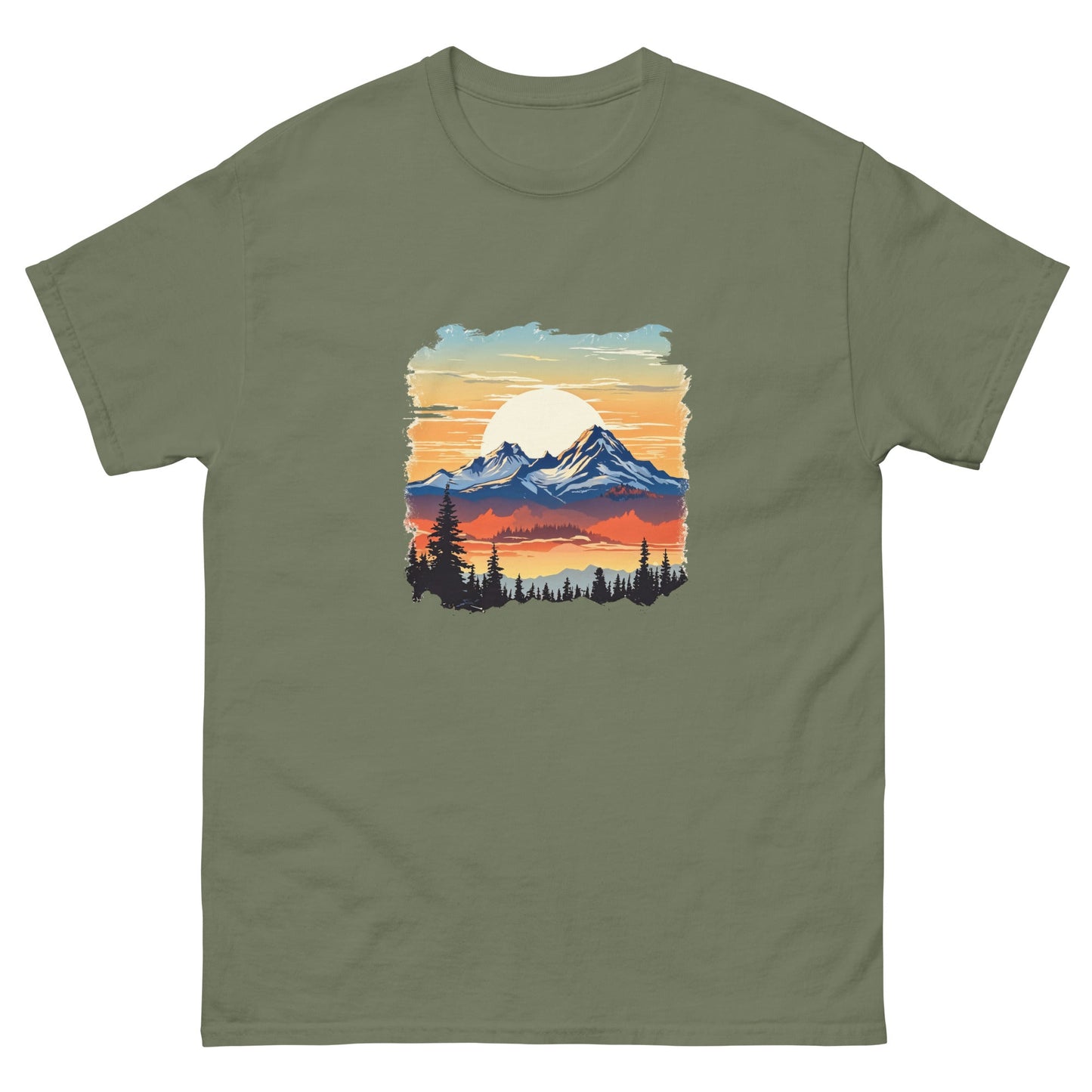 Sunset Mountains Men's Classic Tee - Men's Shirts - Discovery Co.