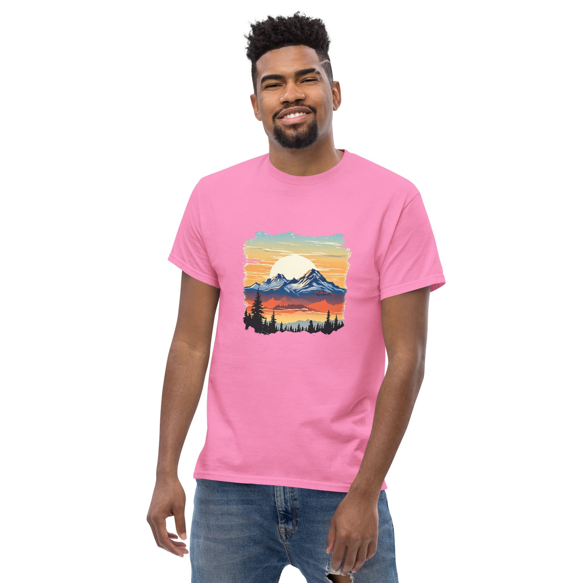 Sunset Mountains Men's Classic Tee - Men's Shirts - Discovery Co.