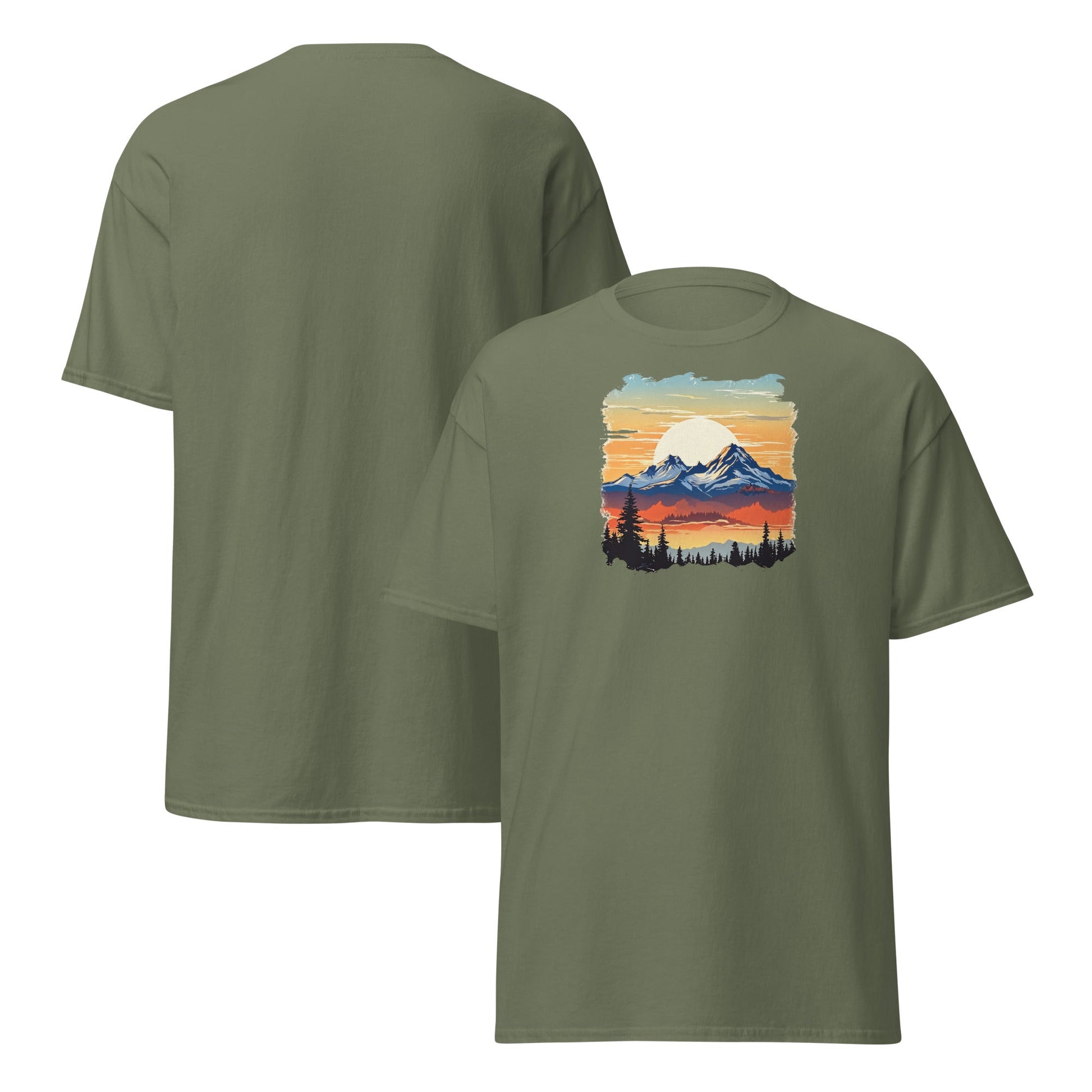 Sunset Mountains Men's (Unisex) Classic Tee - Men's Shirts - Discovery Co.