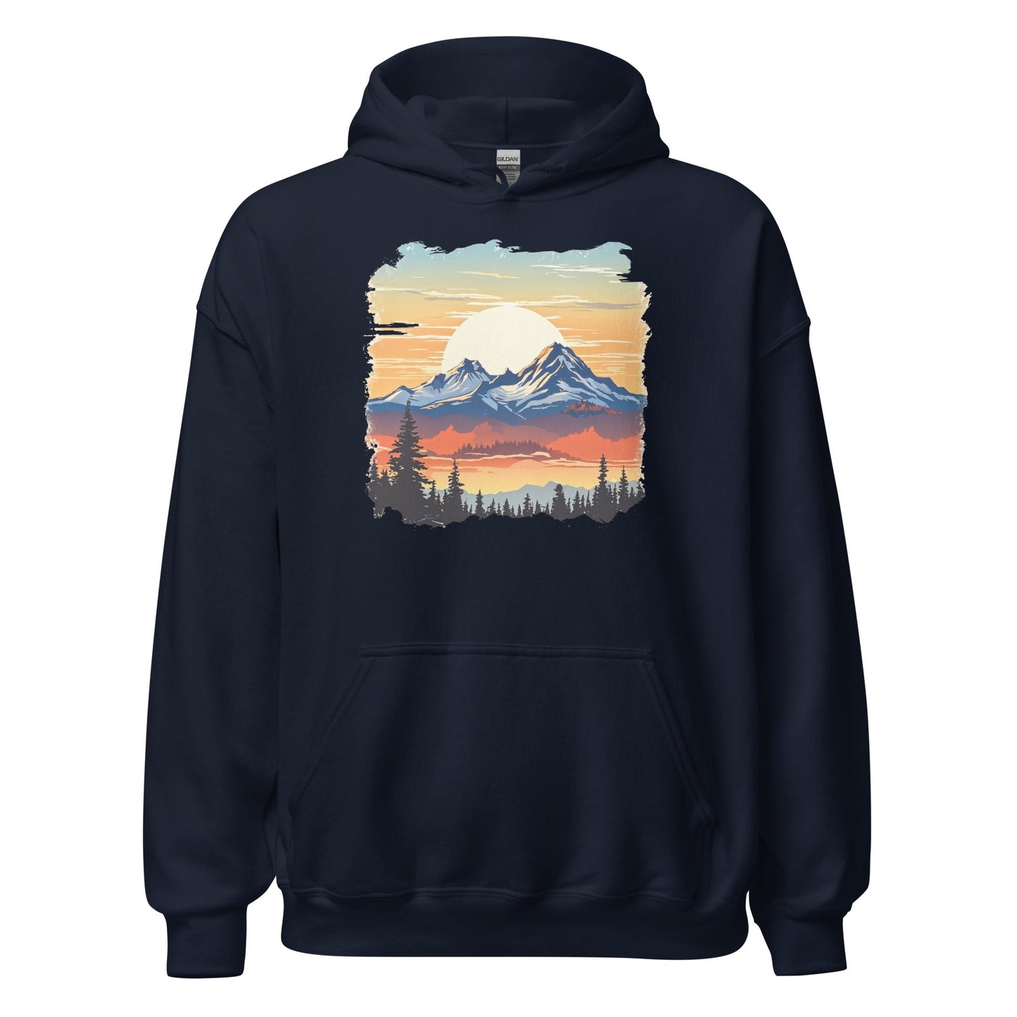Sunset Mountains Men's (Unisex) Hoodie - Hoodies - Discovery Co.
