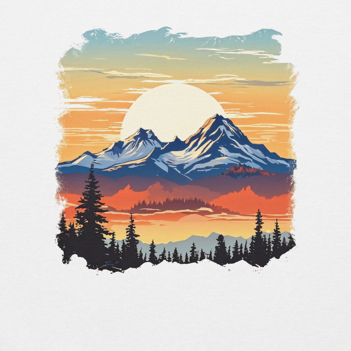 Sunset Mountains Men's (Unisex) Hoodie - Hoodies - Discovery Co.