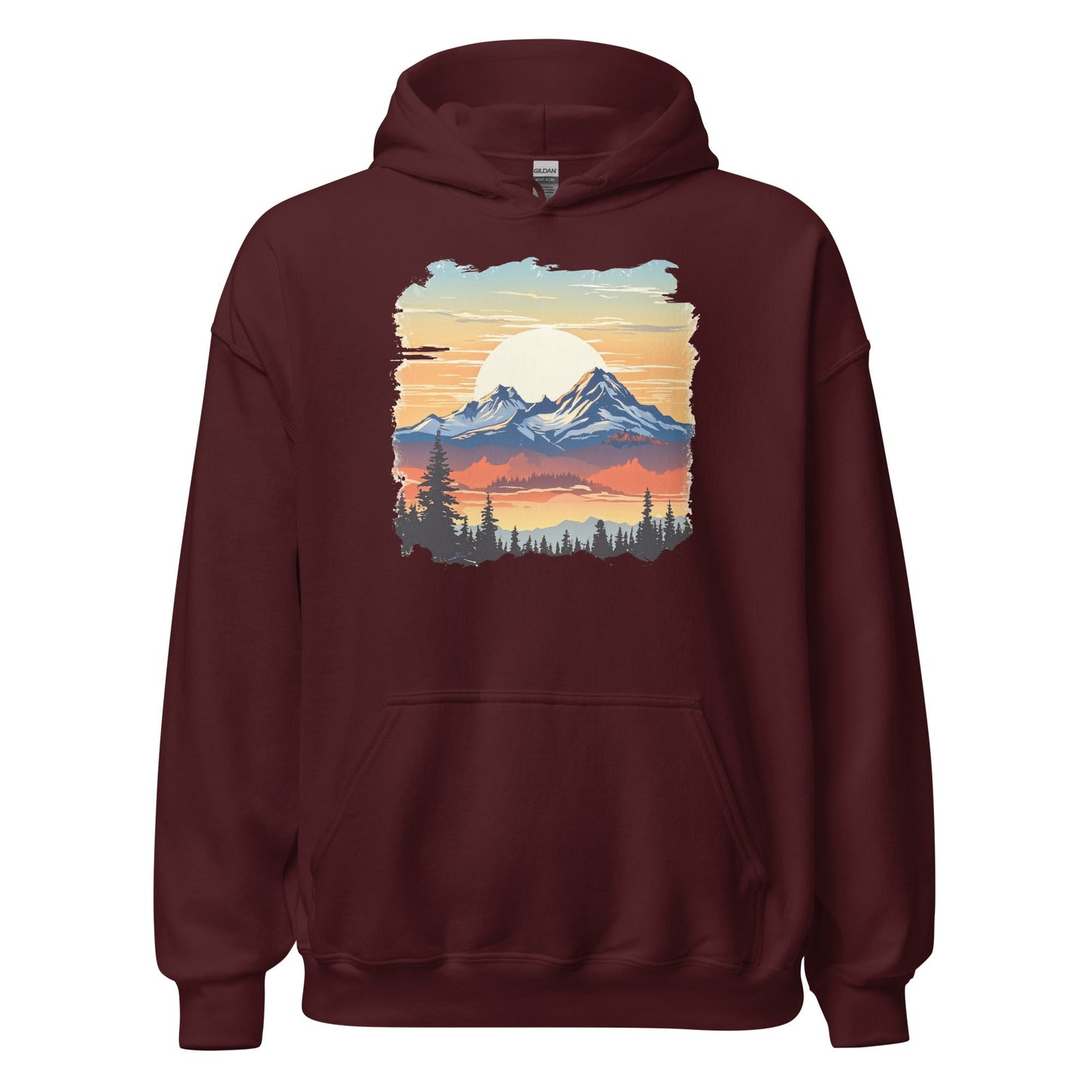 Sunset Mountains Men's (Unisex) Hoodie - Hoodies - Discovery Co.
