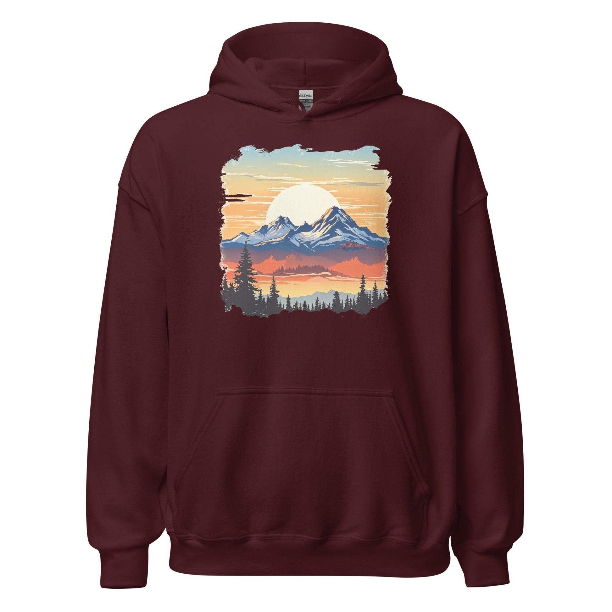 Sunset Mountains Men's (Unisex) Hoodie - Hoodies - Discovery Co.
