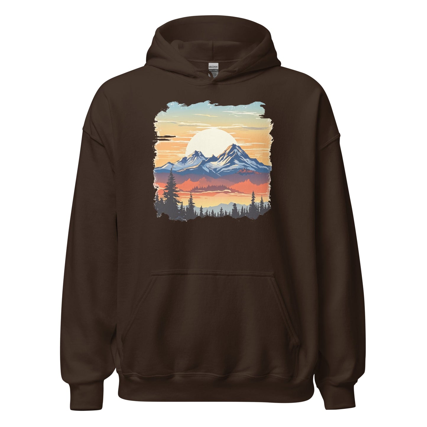 Sunset Mountains Men's (Unisex) Hoodie - Hoodies - Discovery Co.